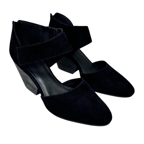 Eileen Fisher Black Mina Suede Shoes SZ 9 - Picture 2 of 12